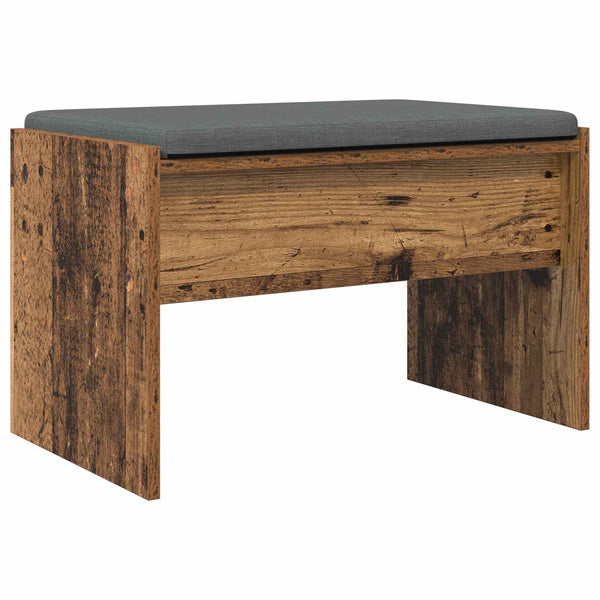 vidaXL Hall Bench with Cushion Reclaimed Wood 63 x 38 x 40 cm
