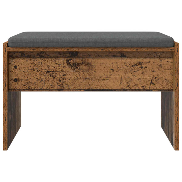 vidaXL Hall Bench with Cushion Reclaimed Wood 63 x 38 x 40 cm