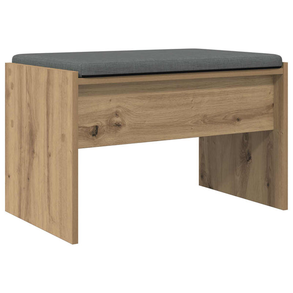 vidaXL Hallway Bench with Cushions Artisan Oak 63 x 38 x 40 cm