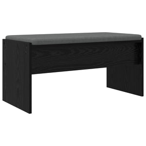 vidaXL Hallway Bench with Cushion Black Oak-look 83 x 38 x 40 cm