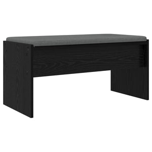 vidaXL Hallway Bench with Cushion Black Oak-look 83 x 38 x 40 cm