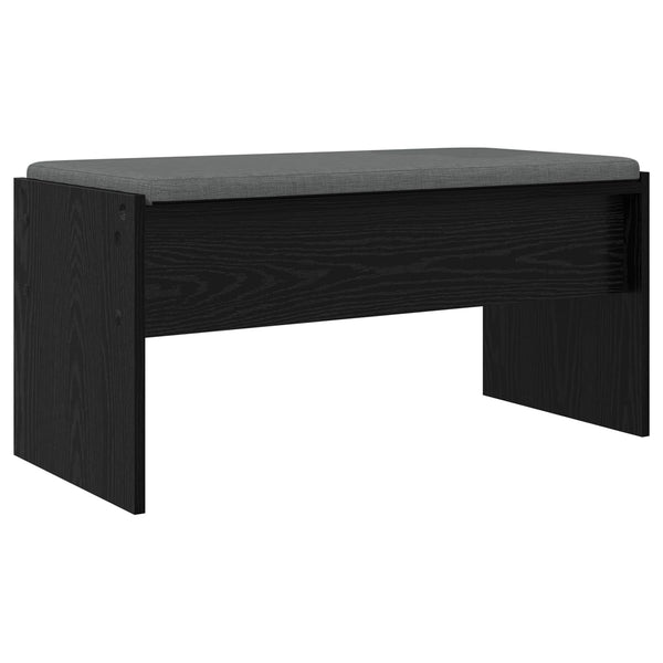 vidaXL Hallway Bench with Cushion Black Oak-look 83 x 38 x 40 cm