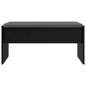 vidaXL Hallway Bench with Cushion Black Oak-look 83 x 38 x 40 cm