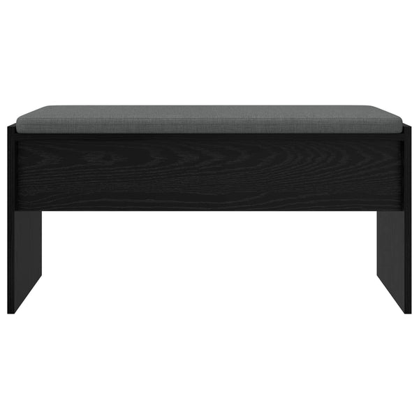 vidaXL Hallway Bench with Cushion Black Oak-look 83 x 38 x 40 cm