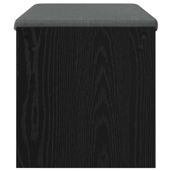 vidaXL Hallway Bench with Cushion Black Oak-look 83 x 38 x 40 cm