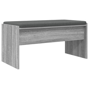 vidaXL Hallway Bench with Cushion Grey Sonoma 83 x 38 x 40 cm