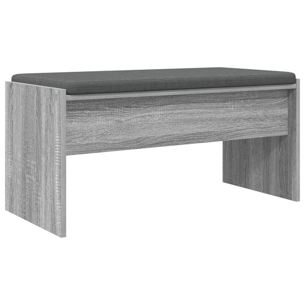 vidaXL Hallway Bench with Cushion Grey Sonoma 83 x 38 x 40 cm