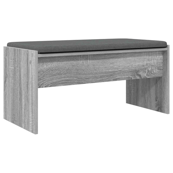 vidaXL Hallway Bench with Cushion Grey Sonoma 83 x 38 x 40 cm