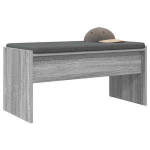 vidaXL Hallway Bench with Cushion Grey Sonoma 83 x 38 x 40 cm