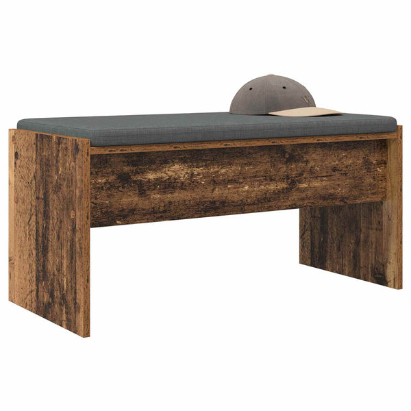 vidaXL Hallway Bench with Cushion Reclaimed Wood 83 x 38 x 40 cm