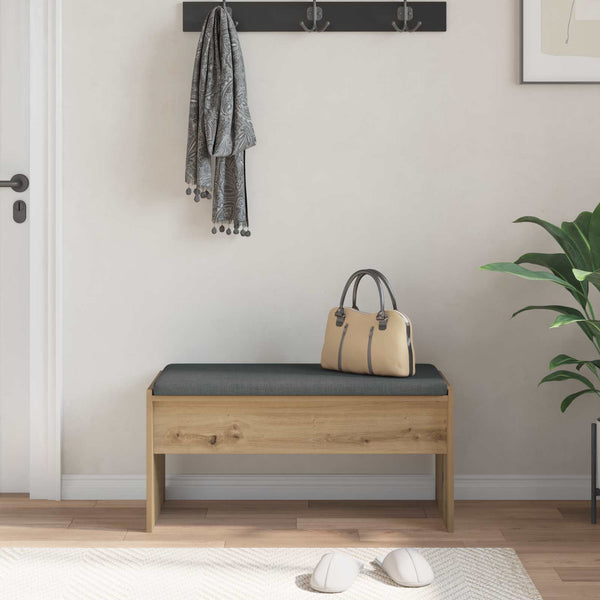 vidaXL Hallway Bench with Cushions Artisan Oak 83 x 38 x 40 cm