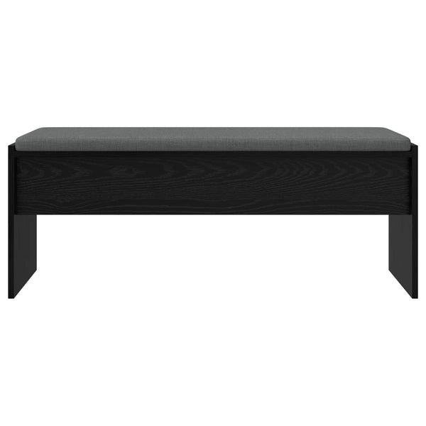 vidaXL Hallway Bench with Cushion Black Oak-Look 103 x 38 x 40 cm