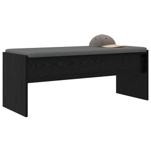 vidaXL Hallway Bench with Cushion Black Oak-Look 103 x 38 x 40 cm