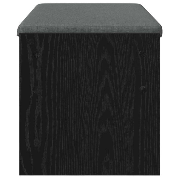 vidaXL Hallway Bench with Cushion Black Oak-Look 103 x 38 x 40 cm