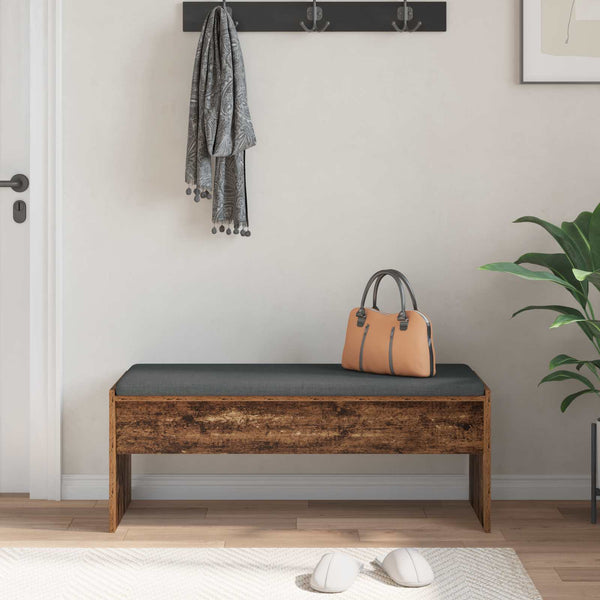 vidaXL Hall Bench with Cushion Reclaimed Wood 103 x 38 x 40 cm