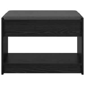 Flurbank mit Kissen und Regal, Schwarze Eiche