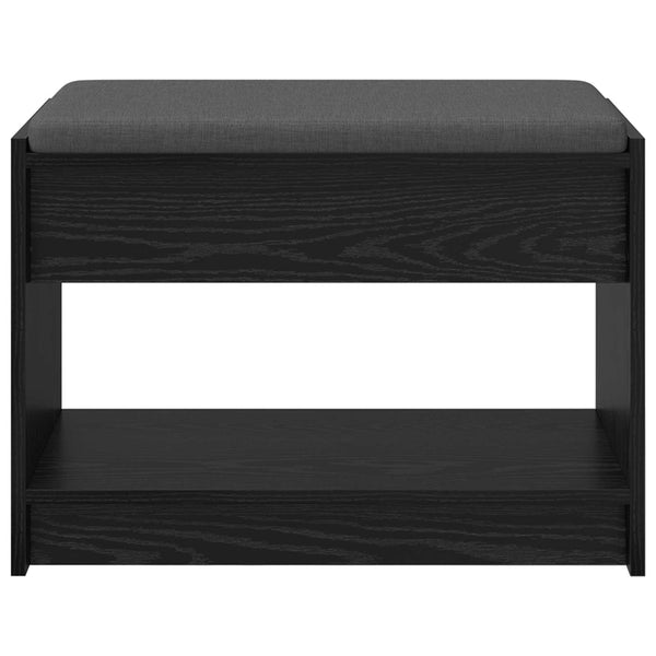Flurbank mit Kissen und Regal, Schwarze Eiche