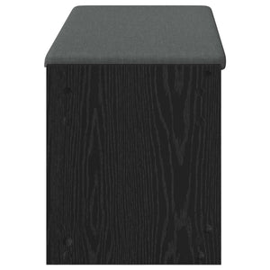 Flurbank mit Kissen und Regal, Schwarze Eiche
