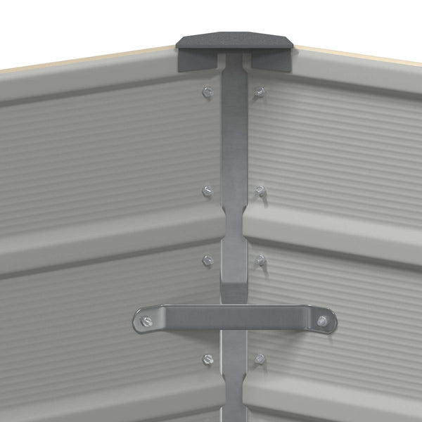 vidaXL Planter Ivory 129 x 129 x 45 cm Steel