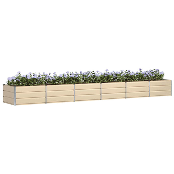 vidaXL Planter Ivory 480 x 80 x 45 cm Steel