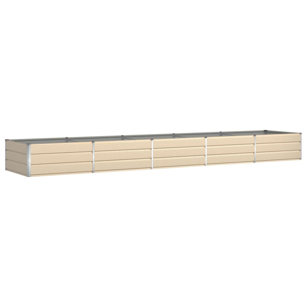 vidaXL Planter Ivory 480 x 100 x 45 cm Galvanized Steel