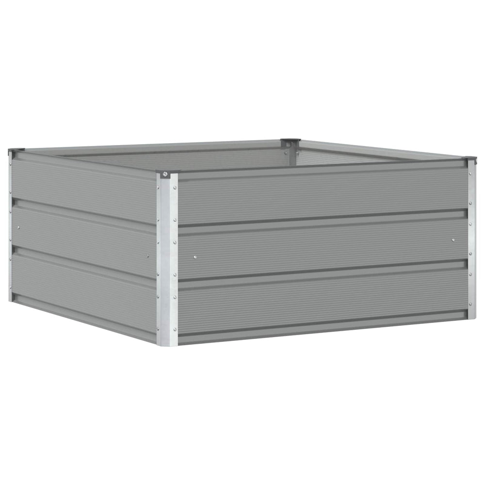 vidaXL Planter Light Gray 100 x 100 x 45 cm Steel