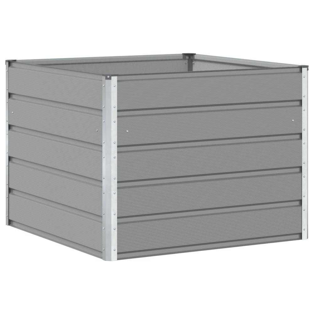 vidaXL Planter Light Gray 100 x 100 x 75 cm Steel