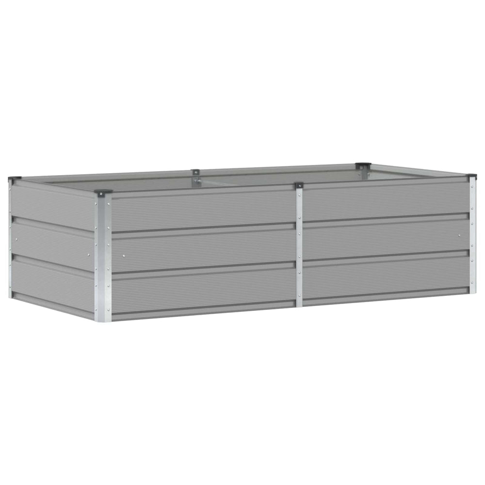 vidaXL Planter Light Grey 160 x 80 x 45 cm Steel