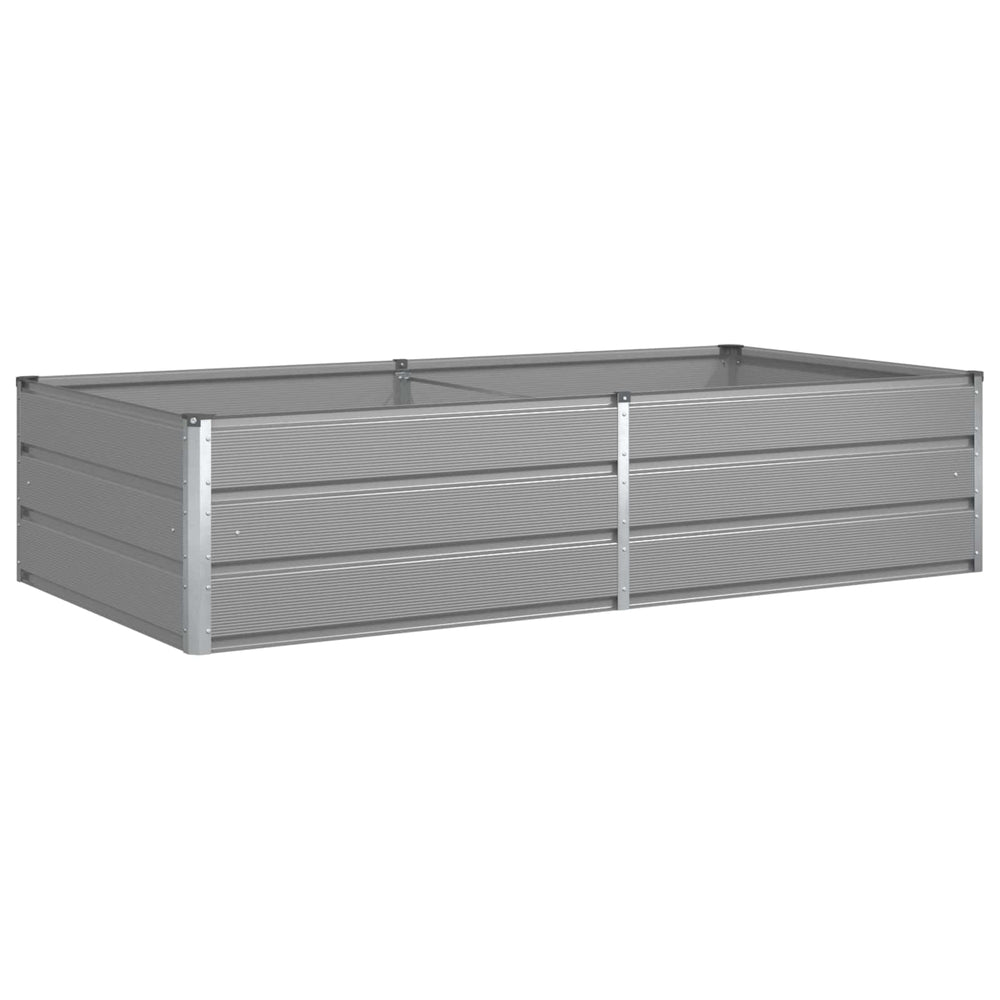 vidaXL Planter Light Grey 195 x 100 x 45 cm Galvanized Steel
