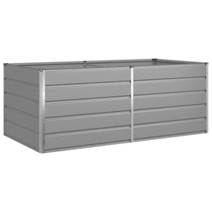 vidaXL Planter Light Gray 195 x 100 x 75 cm Galvanized Steel