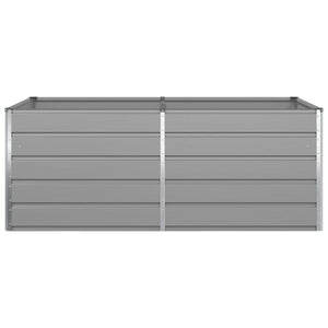 vidaXL Planter Light Gray 195 x 100 x 75 cm Galvanized Steel