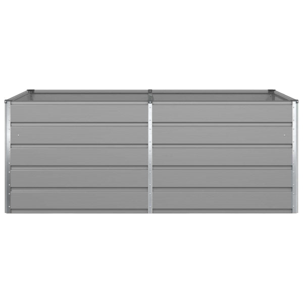 vidaXL Planter Light Gray 195 x 100 x 75 cm Galvanized Steel