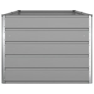 vidaXL Planter Light Gray 195 x 100 x 75 cm Galvanized Steel