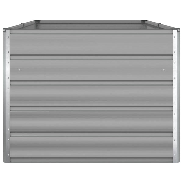 vidaXL Planter Light Gray 195 x 100 x 75 cm Galvanized Steel