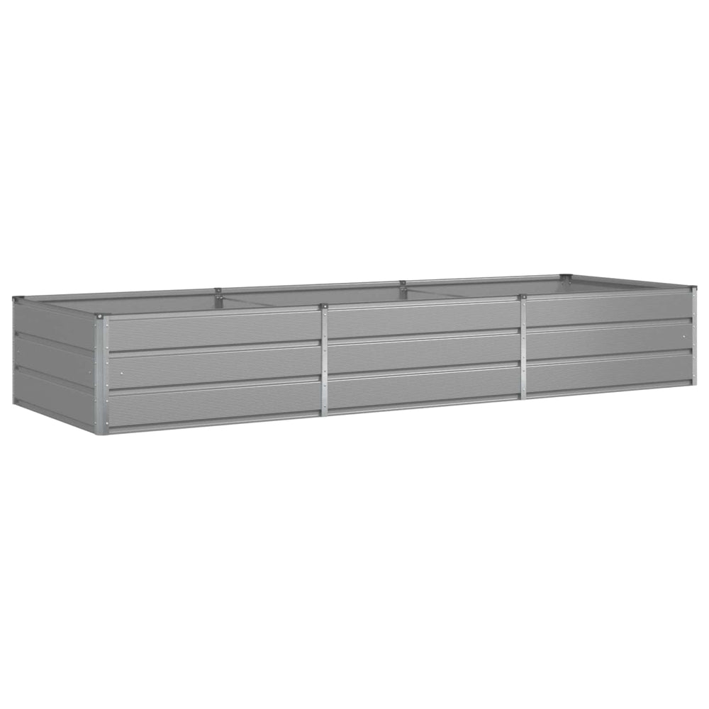vidaXL Raised Garden Bed Light Gray 290 x 100 x 45 cm Galvanized Steel