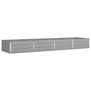 vidaXL Raised Garden Bed Light Grey 385 x 100 x 45 cm Galvanized Steel