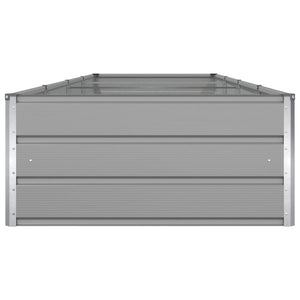 vidaXL Raised Garden Bed Light Grey 385 x 100 x 45 cm Galvanized Steel