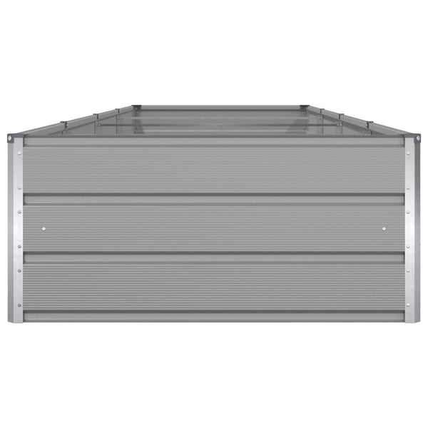 vidaXL Raised Garden Bed Light Grey 385 x 100 x 45 cm Galvanized Steel