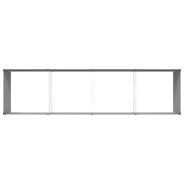 vidaXL Raised Garden Bed Light Grey 385 x 100 x 45 cm Galvanized Steel