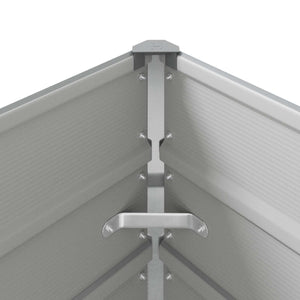 vidaXL Planter Light Grey 580 x 100 x 45 cm Galvanised Steel