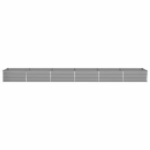 vidaXL Planter Light Grey 580 x 100 x 45 cm Galvanised Steel