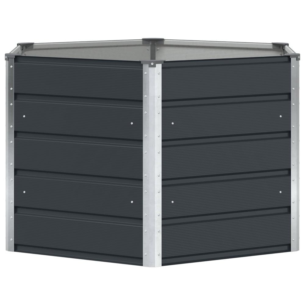vidaXL Anthracite Planter 129 x 129 x 75 cm Steel