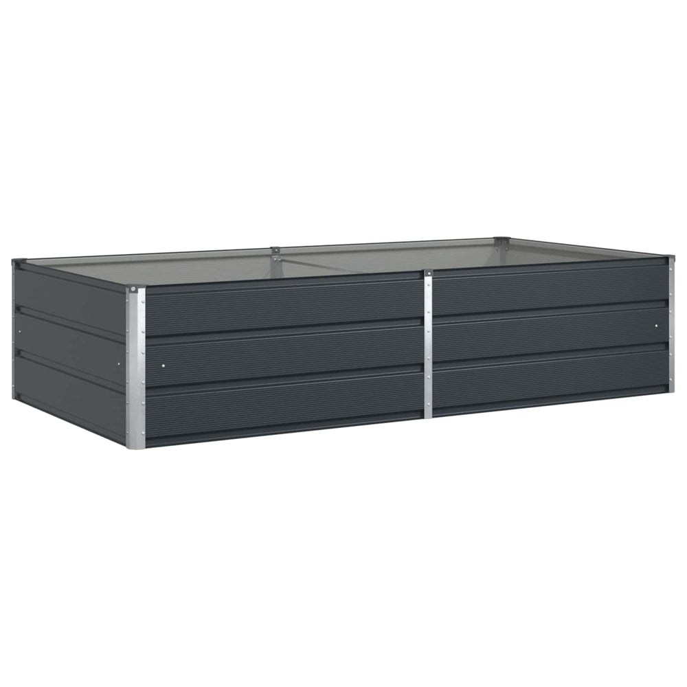 vidaXL Garden Planter Anthracite 195 x 100 x 45 cm Galvanized Steel