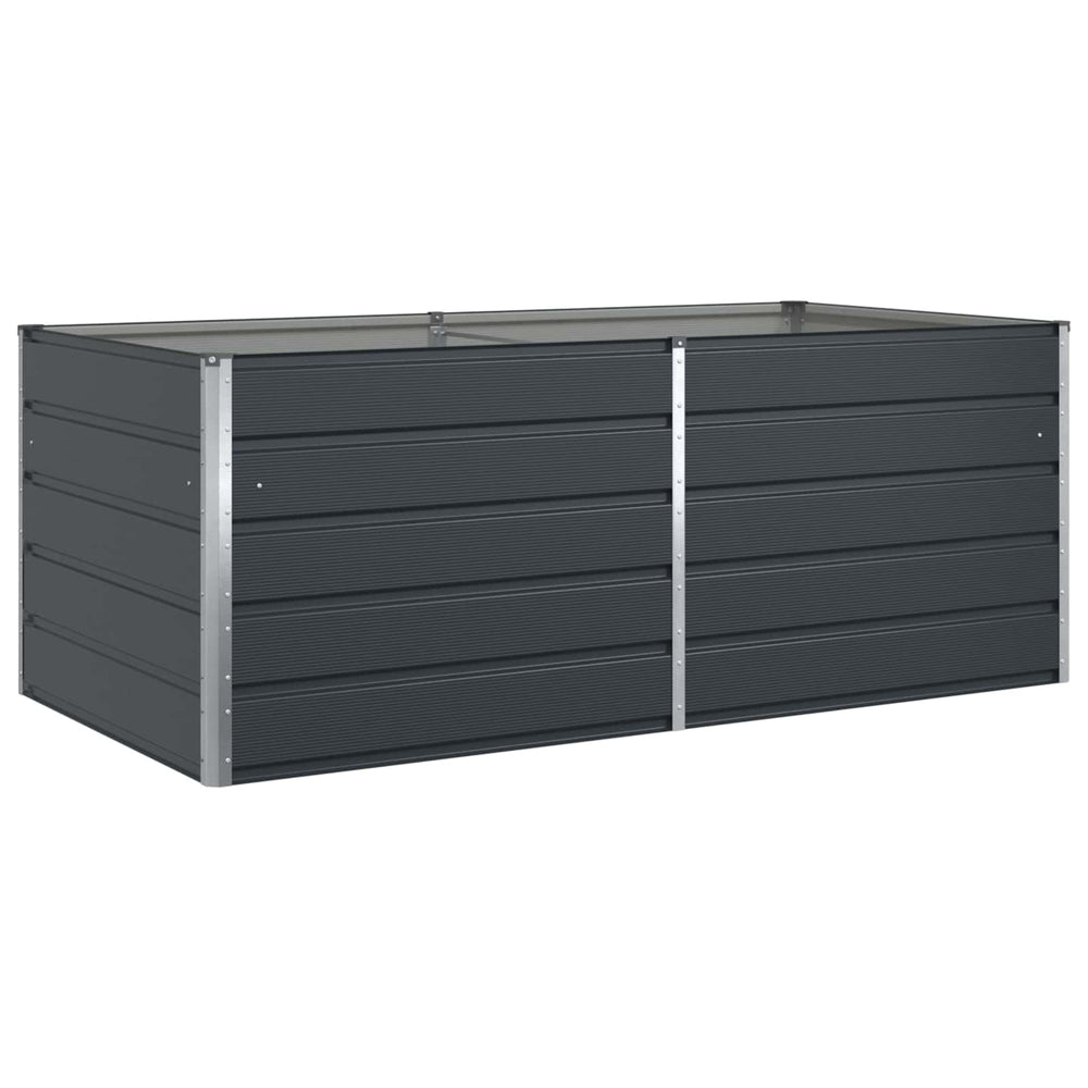vidaXL Planter Anthracite 195 x 100 x 75 cm Galvanized Steel