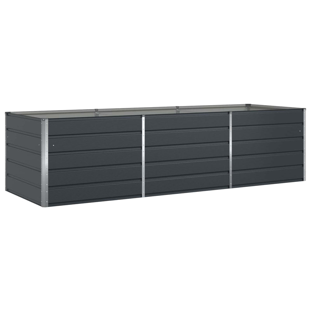 vidaXL Raised Garden Bed Anthracite 290 x 100 x 75 cm Galvanized Steel
