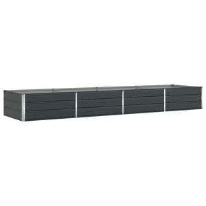 vidaXL Garden Planter Anthracite 385 x 100 x 45 cm Galvanized Steel
