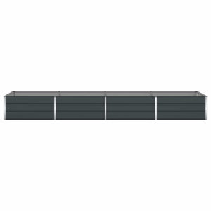 vidaXL Garden Planter Anthracite 385 x 100 x 45 cm Galvanized Steel