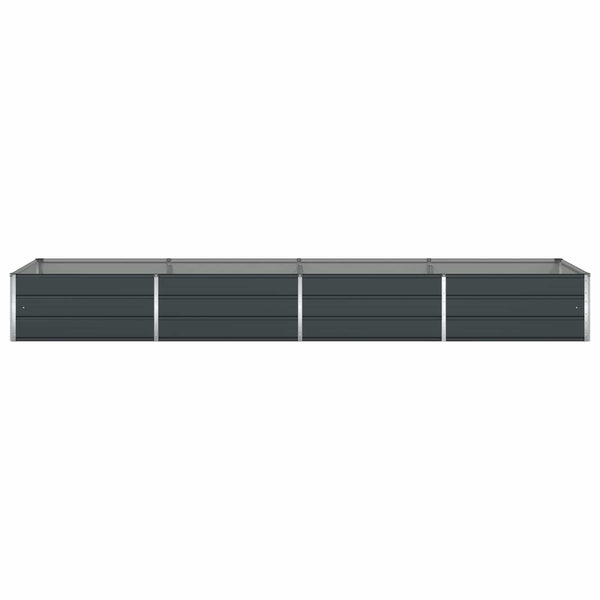 vidaXL Garden Planter Anthracite 385 x 100 x 45 cm Galvanized Steel
