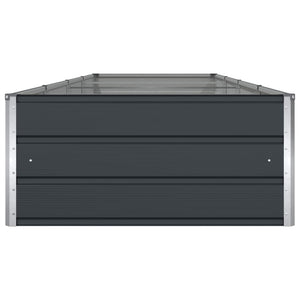 vidaXL Garden Planter Anthracite 385 x 100 x 45 cm Galvanized Steel