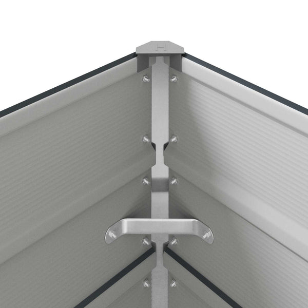 vidaXL Raised Garden Bed Anthracite 385 x 100 x 75 cm Galvanized Steel